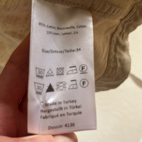 Baum Und Pferdgarten linen utility jacket with tie waist boxy work chore jacket - Picture 6 of 8